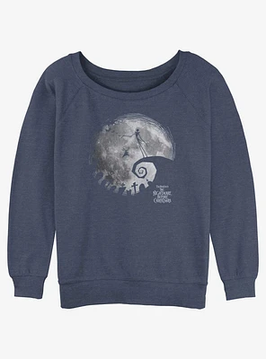 Disney The Nightmare Before Christmas Grave Moon Girls Slouchy Sweatshirt