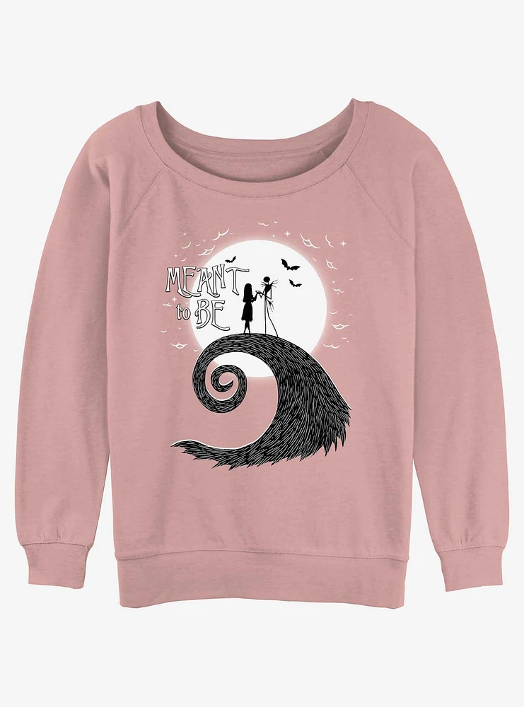 Disney The Nightmare Before Christmas Meant To Be Jack and Sally Girls Slouchy Sweatshirt