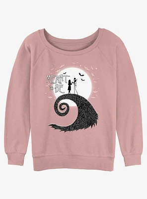 Disney The Nightmare Before Christmas Meant To Be Jack and Sally Girls Slouchy Sweatshirt