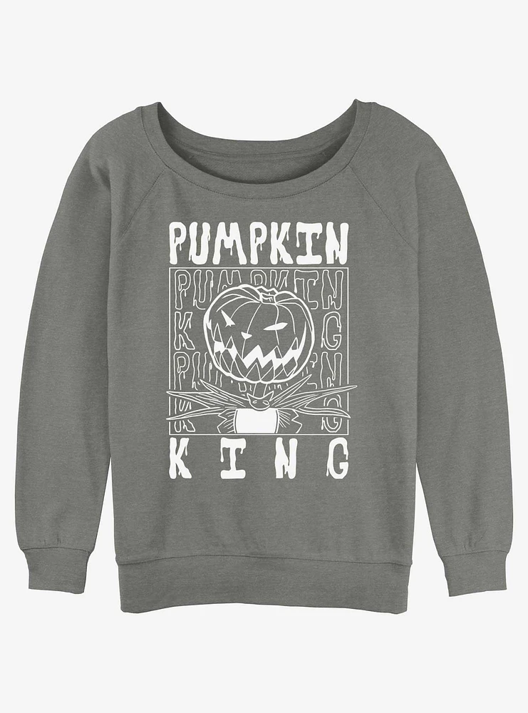 Disney The Nightmare Before Christmas Jack Pumpkin King Girls Slouchy Sweatshirt