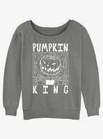 Disney The Nightmare Before Christmas Jack Pumpkin King Girls Slouchy Sweatshirt