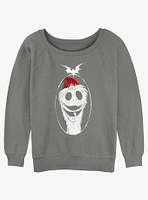 Disney The Nightmare Before Christmas Santa Jack Girls Slouchy Sweatshirt