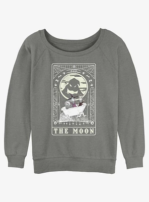 The Nightmare Before Christmas Oogie Boogie Moon Tarot Card Girls Slouchy Sweatshirt