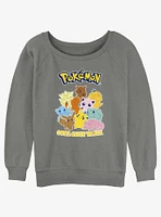 Pokemon Catch 'Em All Girls Slouchy Sweatshirt