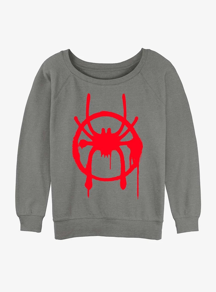 Marvel Spider-Man Miles Morales Symbol Girls Slouchy Sweatshirt