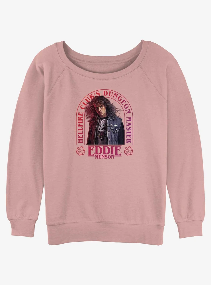 Stranger Things Dungeon Master Eddie Girls Slouchy Sweatshirt