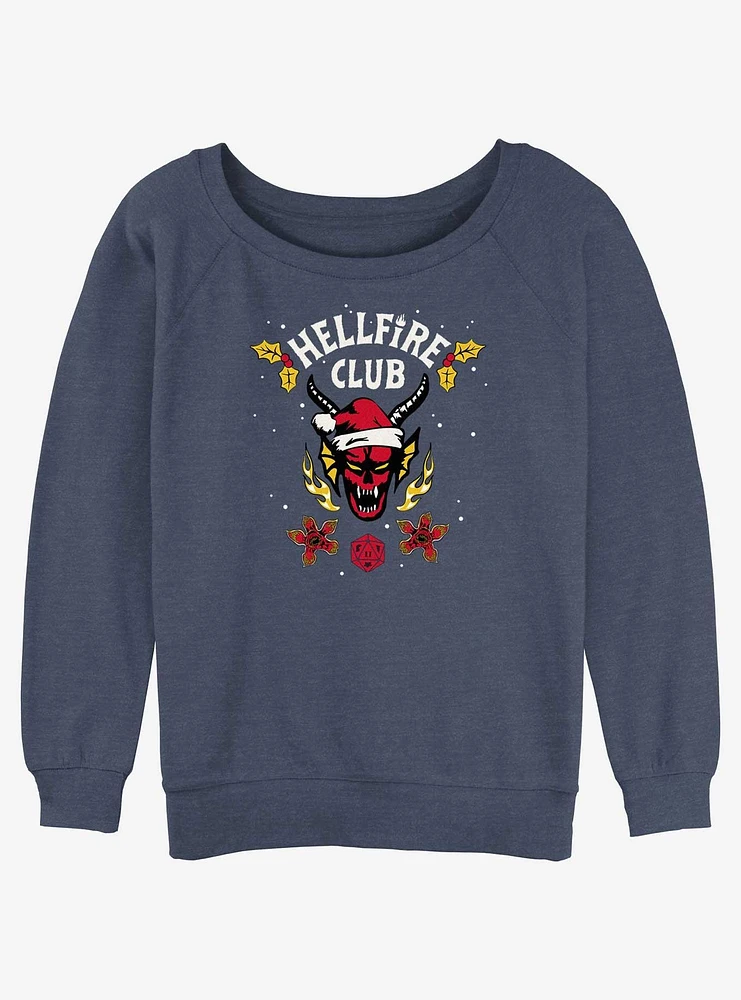 Stranger Things A Hellfire Holiday Girls Slouchy Sweatshirt