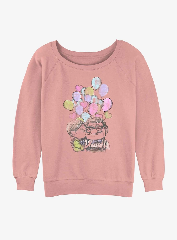 Disney Pixar Up Ellie & Carl Love Up Girls Slouchy Sweatshirt