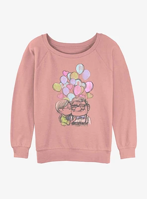 Disney Pixar Up Love Ellie and Carl Girls Slouchy Sweatshirt