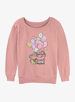 Disney Pixar Up Ellie & Carl Love Up Girls Slouchy Sweatshirt