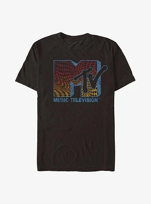 MTV Checker Grunge Logo T-Shirt