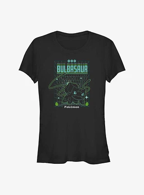 Pokemon Bulbasaur Grid Girls T-Shirt