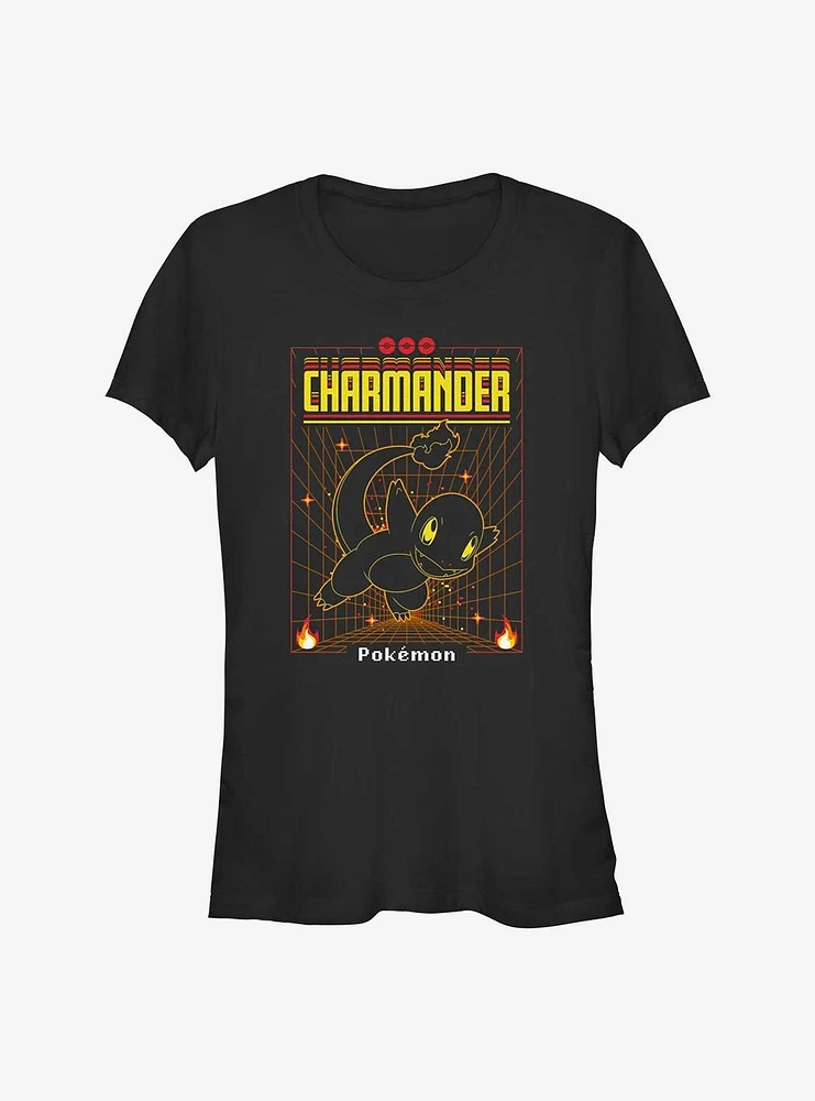 Pokemon Charmander Grid Girls T-Shirt