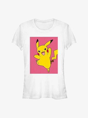 Pokemon Pikachu Leap Poster Girls T-Shirt