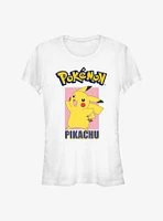 Pokemon Pikachu Logo Poster Girls T-Shirt