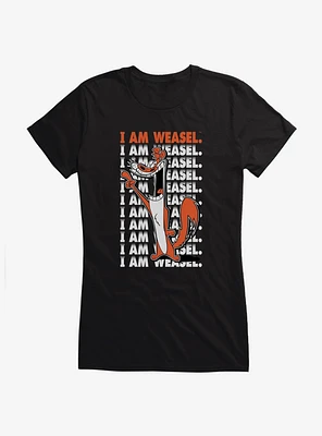 I Am Weasel Repeat Logo Girls T-Shirt