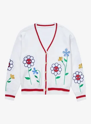 Marvel Spider-Man Flower Women’s Knit Cardigan - BoxLunch Exclusive