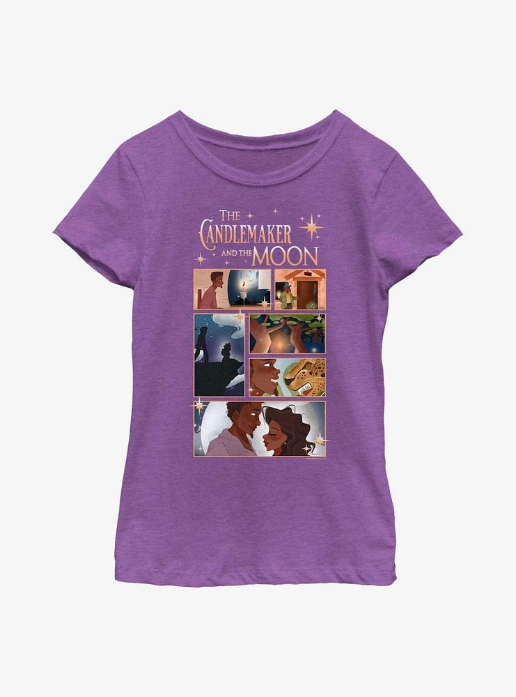 Anboran the Candlemaker and Moon Collage Youth Girls T-Shirt