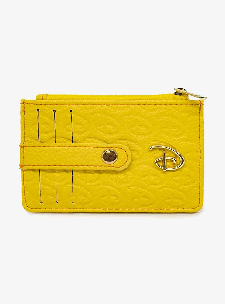 Disney Signature D Debossed Yellow Vegan Leather Cardholder