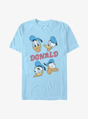 Disney Mickey Mouse Donald Duck Heads T-Shirt
