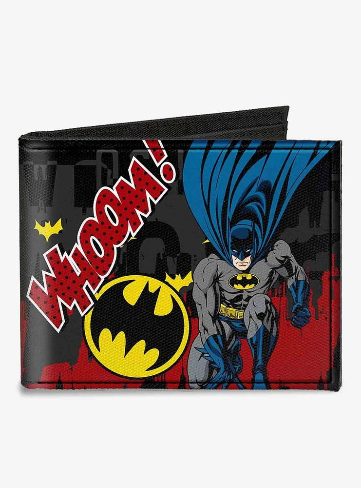 DC Comics Batman Action Poses Whoom Canvas Bifold Wallet