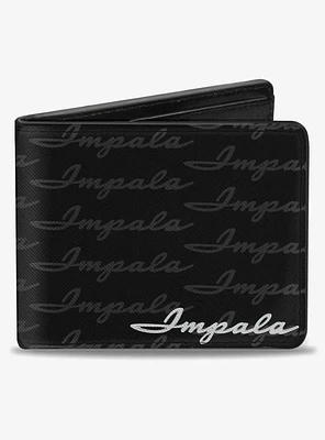 1962 Impala Script Emblem Repeat Bifold Wallet