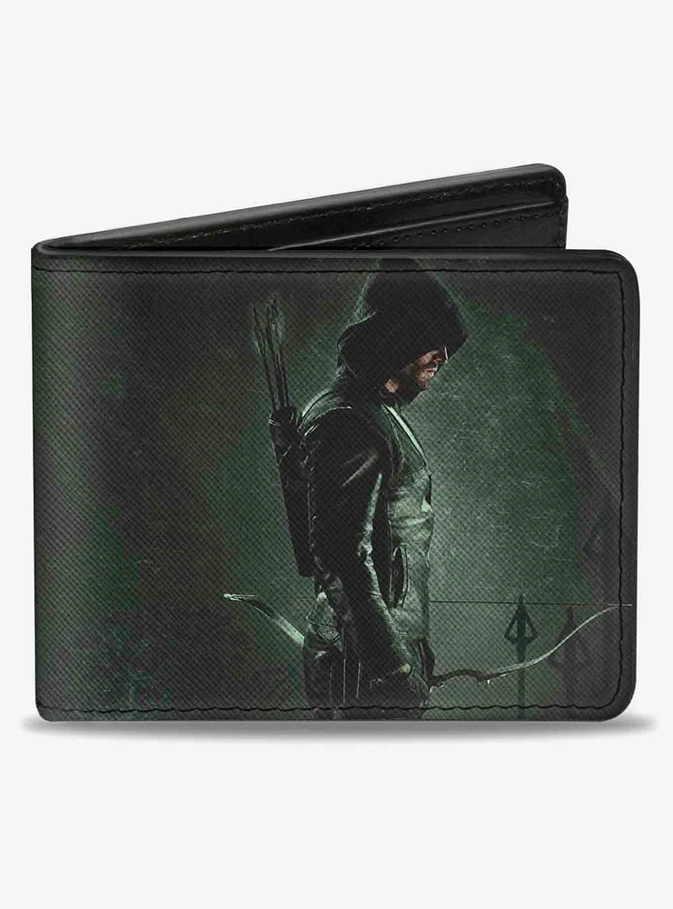 DC Comics Arrow Standing Profile Pose Arrow Tips Bifold Wallet