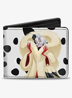 Disney Cruella de Vil Cream Fur Pose Spots Bifold Wallet