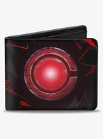 DC Comics Cyborg C Icon Text Abstract Bifold Wallet