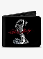 Carroll Shelby Script Cobra Split Bifold Wallet
