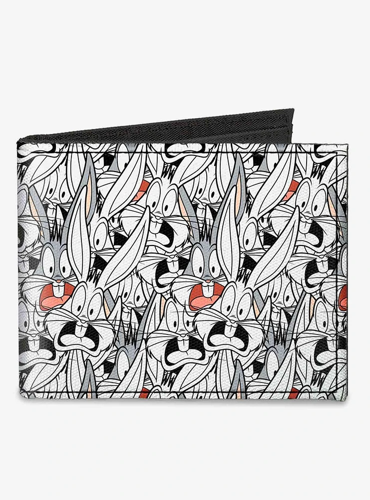 Looney Tunes Bugs Bunny Expressions Stacked Canvas Bifold Wallet