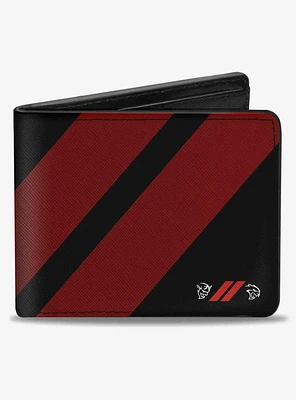 Dodge Rhombus Stripe Demon Hellcat Icon Bifold Wallet