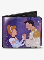 Disney Cinderella Prince Ball Scene Crown Icon Bifold Wallet