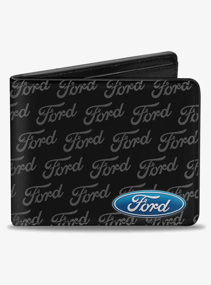 Ford Oval Corner Text Bifold Wallet