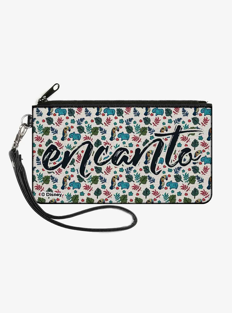 Disney Encanto Script Logo Canvas Zip Clutch Wallet