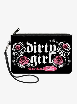 Floral Dirty Girl 4x4 Ford Canvas Zip Clutch Wallet