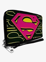 DC Comics Superman Shield Close Up Hot Zip Around Wallet