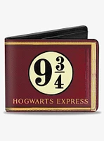 Harry Potter Hogwarts Express 9¾ Burgundy Bifold Wallet