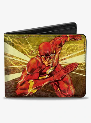 DC Comics The Flash Rebirth Running Action Pose Rays Bifold Wallet