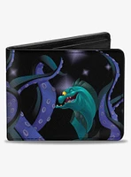 Disney The Little Mermaid Flotsam Jetsam Swimming In Ursulas Tentacles Bifold Wallet