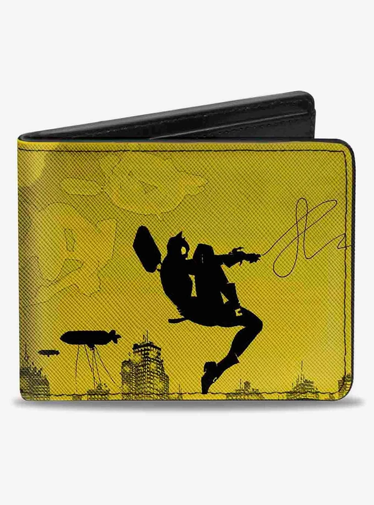 DC Comics Batman Catwoman Skyline Chase Silhouettes Bifold Wallet