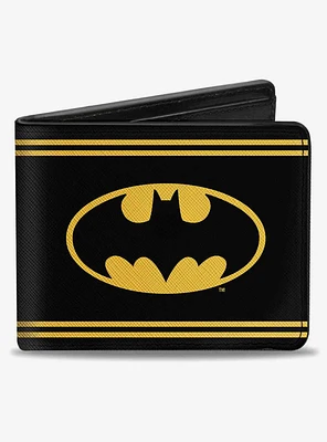 DC Comics Batman Shield Double Stripe Bifold Wallet