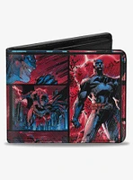 DC Comics Batman Urban Legends Scene Blocks Rainy Sky Bifold Wallet