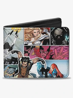 Marvel X-Men Wolverine Jumping 11 Comic Scene Blocks Bifold Wallet