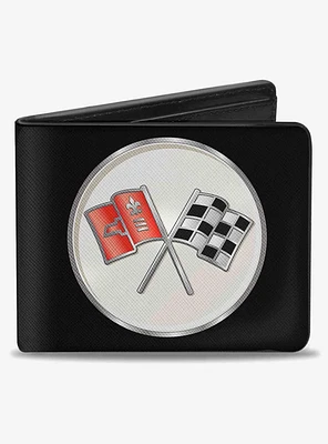 Corvette C2 Flags Logo Bifold Wallet