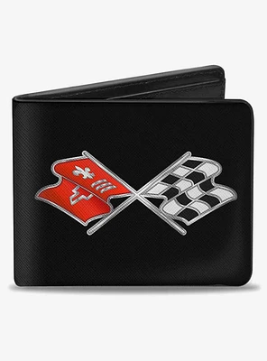 Corvette C3 Crossed Flags Logo Bifold Wallet