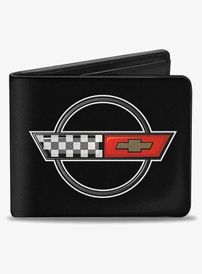 Corvette C4 Checker Bowtie Logo Bifold Wallet