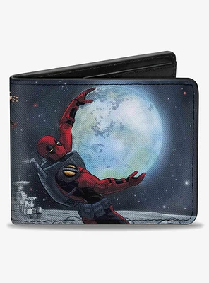 Marvel Deadpool A Space Oddity Issue 30 Comic Cover Holding Earth Bifold Wallet