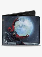 Marvel Deadpool A Space Oddity Issue 30 Comic Cover Holding Earth Bifold Wallet