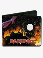 Marvel Deadpool Building Explosion Pose Bifold Wallet